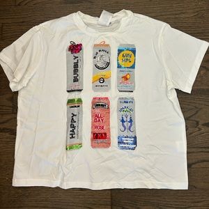 Queen of sparkles graphic/textured top NWOT